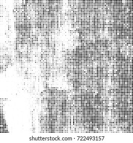 Black and white texture halftone. Abstract background of ink stains. Vector grunge vintage