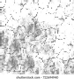 Black and white texture halftone. Abstract background of ink stains. Vector grunge vintage