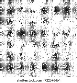 Black and white texture halftone. Abstract background of ink stains. Vector grunge vintage
