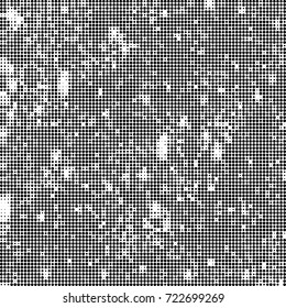Black and white texture halftone. Abstract background of ink stains. Vector grunge vintage