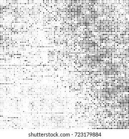 Black and white texture halftone. Abstract background of ink stains. Vector grunge vintage