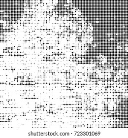 Black and white texture halftone. Abstract background of ink stains. Vector grunge vintage