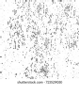 Black and white texture halftone. Abstract background of ink stains. Vector grunge vintage