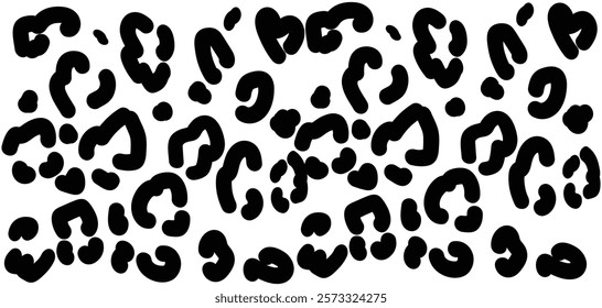 black and white texture leopard spots print pattern