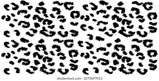 black and white texture leopard spots print pattern