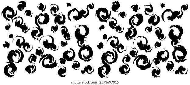 black and white texture leopard spots print pattern