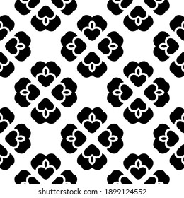Black and white texture. seamless geometric pattern.