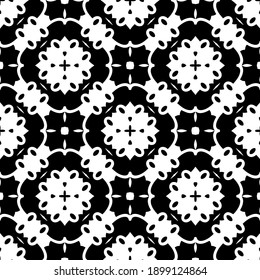 Black and white texture. seamless geometric pattern.
