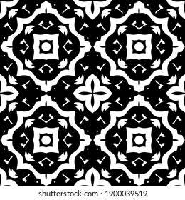  Black and white texture. seamless geometric pattern.
