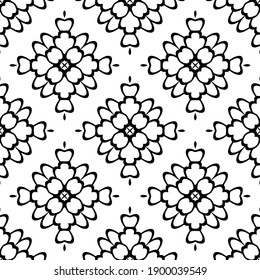 Black and white texture. seamless geometric pattern.
