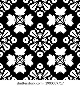  Black and white texture. seamless geometric pattern.
