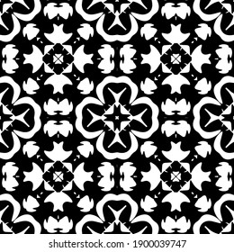  Black and white texture. seamless geometric pattern.
