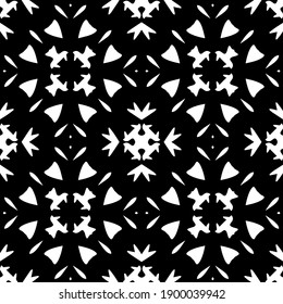  Black and white texture. seamless geometric pattern.
