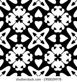 Black and white texture. seamless geometric pattern.
