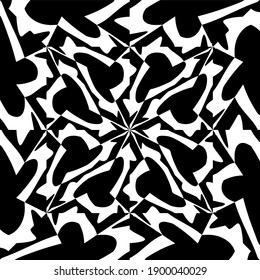  Black and white texture. seamless geometric pattern.
