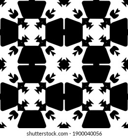  Black and white texture. seamless geometric pattern.

