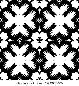  Black and white texture. seamless geometric pattern.
