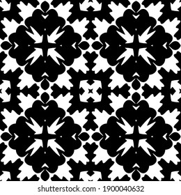  Black and white texture. seamless geometric pattern.
