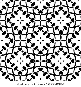 Black and white texture. seamless geometric pattern.