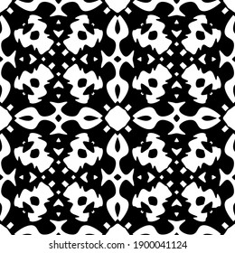  Black and white texture. seamless geometric pattern.
