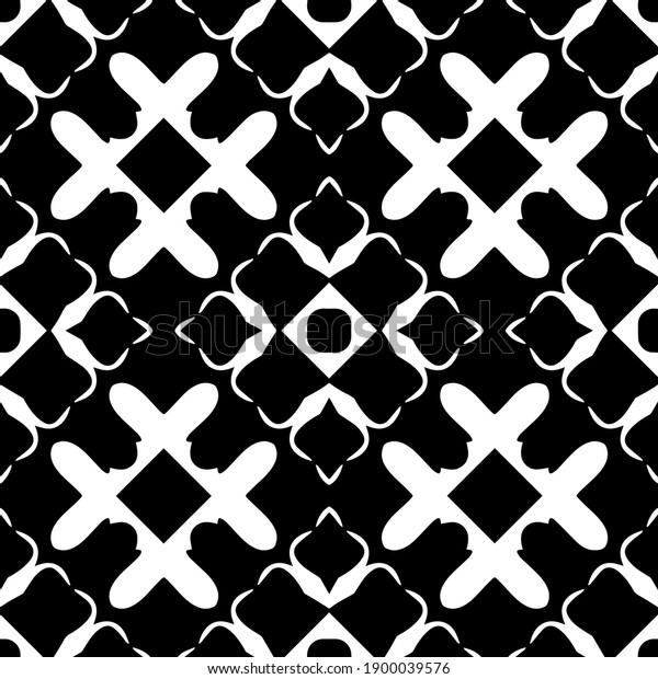 Black White Texture Seamless Geometric Pattern Stock Vector (Royalty ...