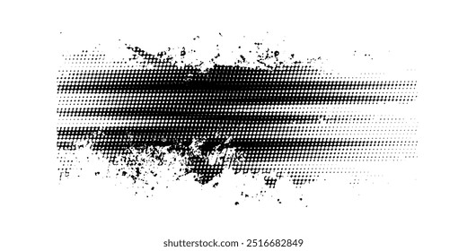 Black and white texture vector. Distressed overlay texture. Brush strokes texture. Grunge background. Abstract textured effect. Vector Illustration. Black