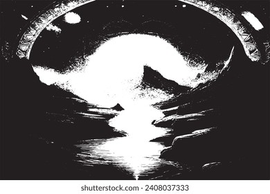 black and white texture vector illustration overlay monochrome destressed grunge background texture