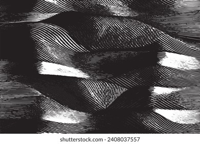 Schwarz-Weiß-Textur, Vektorgrafik-Overlay, einfarbig gestresster Grunge-Hintergrund-Textur