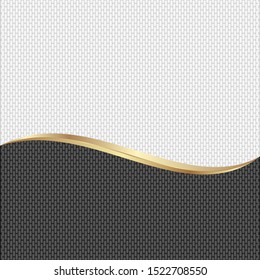 black and white textured background divided into two with golden divider