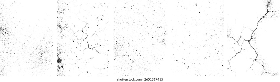 Um fundo texturizado preto e branco com rachaduras e manchas espalhadas.