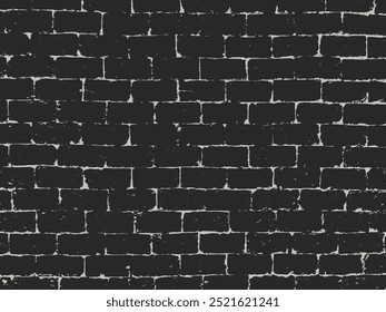 A black and white textured image of a weathered brick wall.