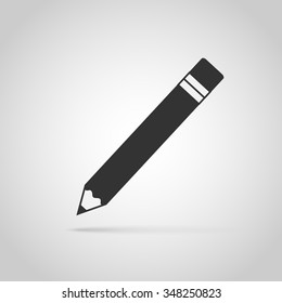 Black and white thick pencil with eraser.