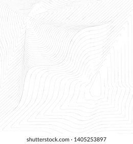 Black and white thin line abstract background. Wavy texture or simple vector pattern of wave ripple effect