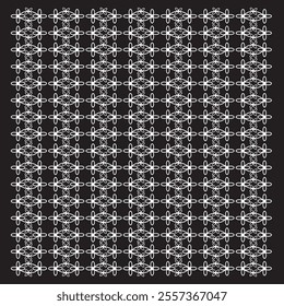 Black and white thin line flower vector pattern. Geometric floral linear flower tile pattern. Luxurious oriental art deco texture background. Golden lines on white background wedding design