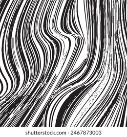 Black and white thin stripes running parallel, forming monochrome flowing pattern