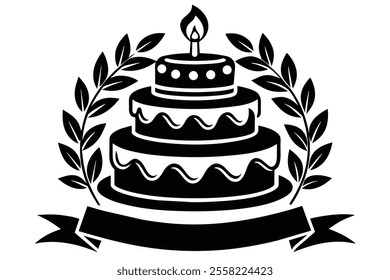 black and white three tier birthday cake beautiful