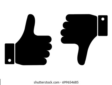 Like Dislike Vector Flat Icons Thumb Stock Vector (Royalty Free ...