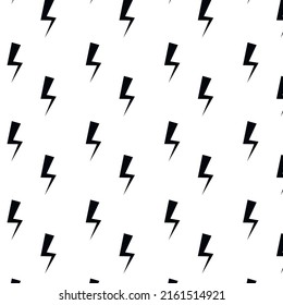 Schwarz-weißer Donblitz-Hintergrund, nahtloses Muster, einfarbig. Vektorgrafik. elektrisches Element, Background-Stil, Donner-Set, elektrische Dikoration mit dem Gefälle, helle Tapete, Stromdesign