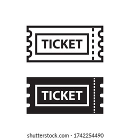 Black White Ticket Vector Stock Vector (Royalty Free) 1742254490 ...