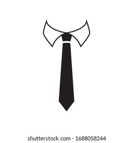 Black White Tie Icon Outline Uniform Stock Vector (Royalty Free ...