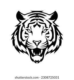 Black and white Tiger Face