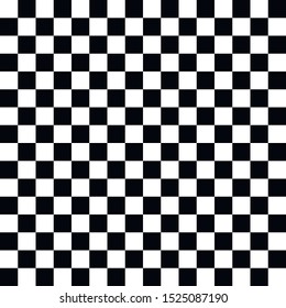 Black and white tile. Checkered flag seamless pattern. Car race or motorsport rally flag on white background.