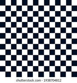 Black and white tile. Checkered flag seamless pattern. Car race or motorsport rally flag on white background. Vector 
