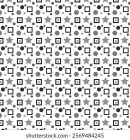 black and white tiled floral geometric pattern with elegant symmetry