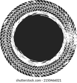 a black and white tire vector illustration