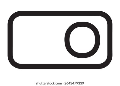 Ilustração do design gráfico do interruptor de alternância preto e branco