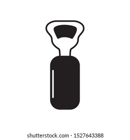 black and white tool bbq bottle opener illustation