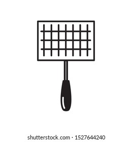 black and white tool bbq frying spatula illustation
