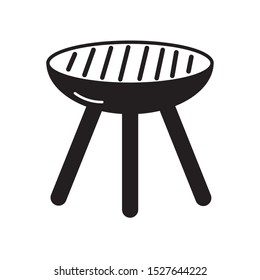black and white tool bbq grill illustation