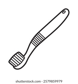 black and white toothbrush images with simple heads